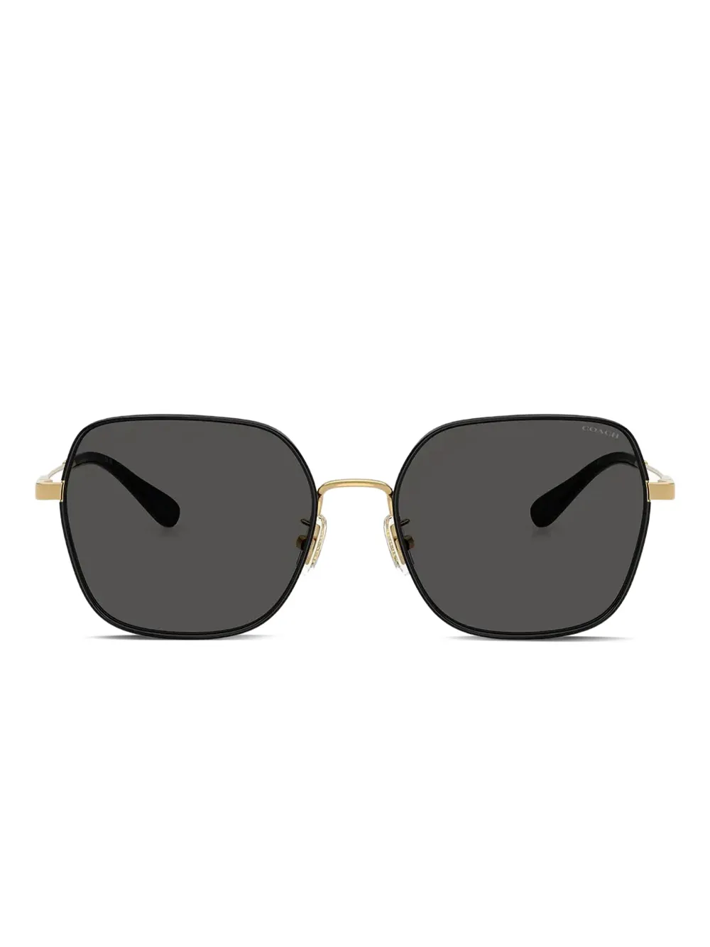 Солнцезащитные очки в квадратной оправе Coach, черный 
Солнцезащитные очки в квадратной оправе Coach, черный