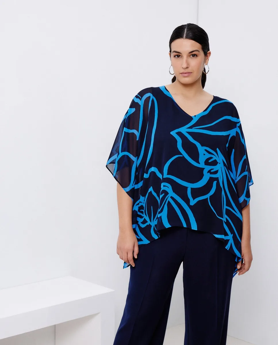 Блузка из шифона с принтом Couchel, синий
Блузка из шифона с принтом Couchel, синий