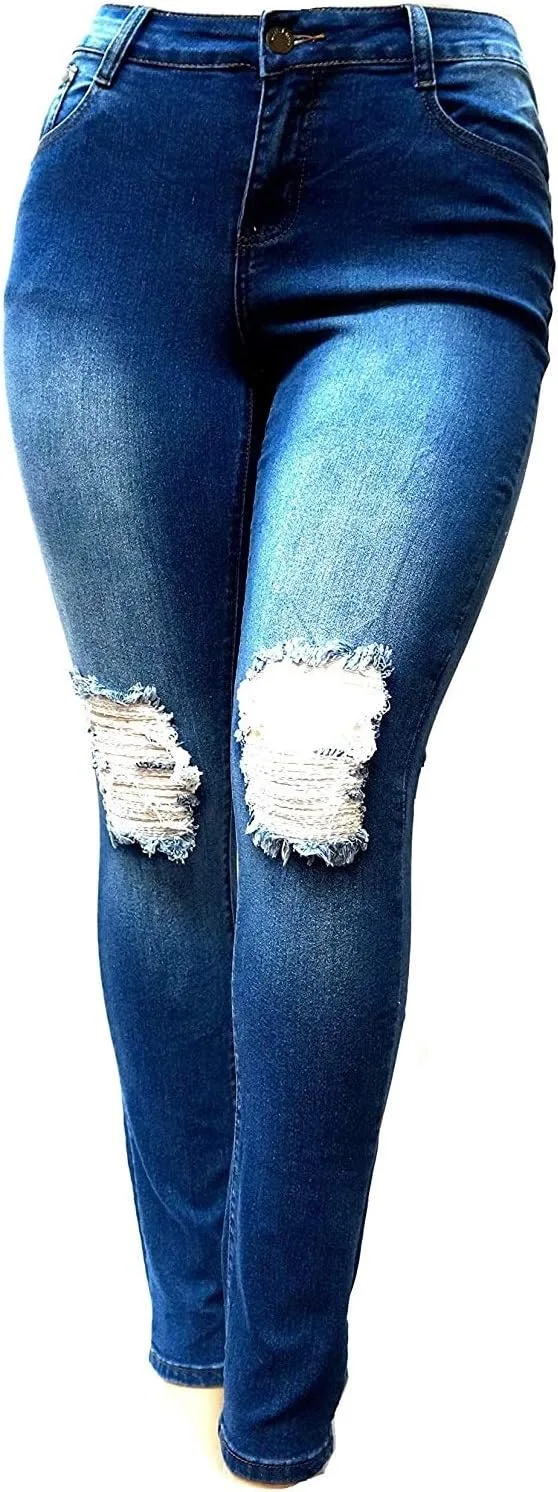 Jack David женские джинсы Plus Size Stretch с потертостями
Jack David женские джинсы Plus Size Stretch с потертостями