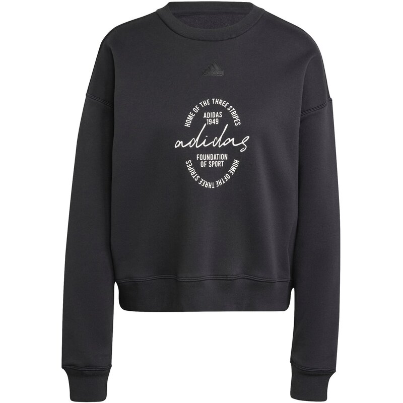 Толстовка с фирменным графическим принтом, флис, свободная Adidas, черный
Толстовка с фирменным графическим принтом, флис, свободная Adidas, черный