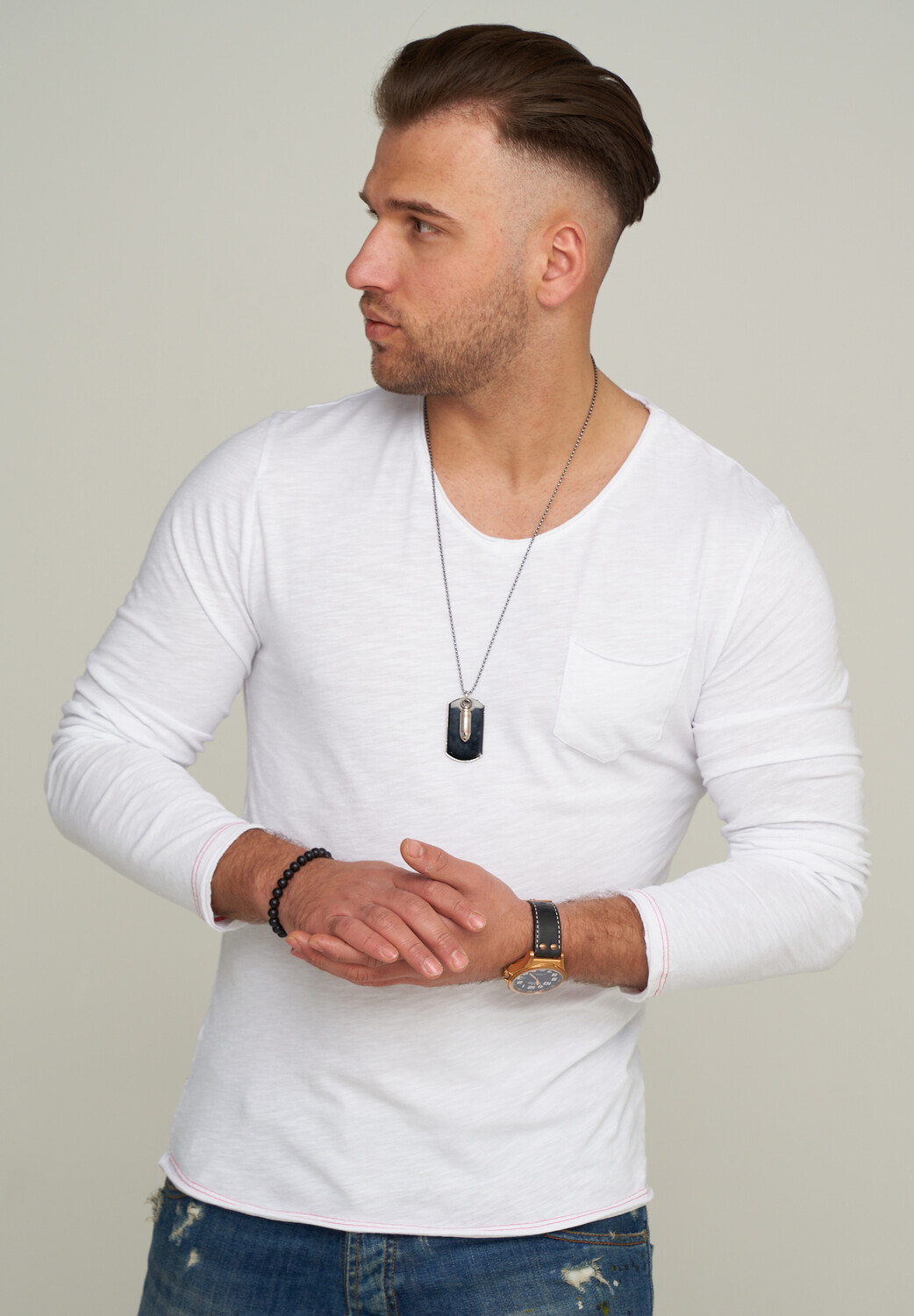 Лонгслив CARISMA Langarmshirt CRPALIN, белый 
Лонгслив CARISMA Langarmshirt CRPALIN, белый