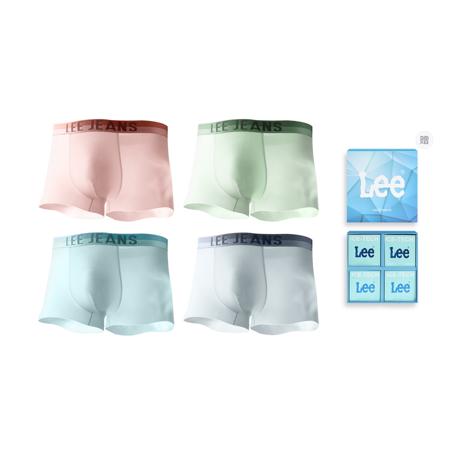 Lee Подарочный набор мужского белья SS23 Ice Series, 4 штуки
Lee Подарочный набор мужского белья SS23 Ice Series, 4 штуки