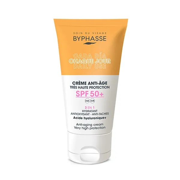 Антивозрастной дневной крем для лица Spf 50+ Byphasse, 50 ml
Антивозрастной дневной крем для лица Spf 50+ Byphasse, 50 ml