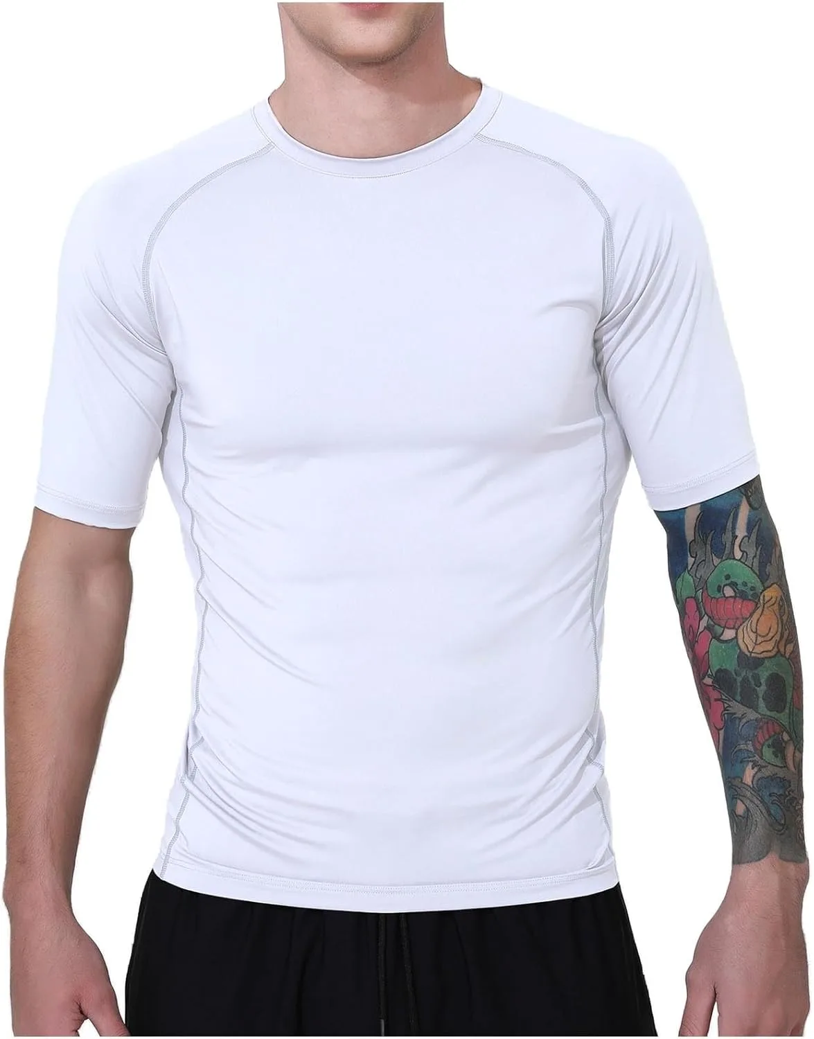 Мужская компрессионная футболка с коротким рукавом для спорта и тренировок QUNPIU
Мужская компрессионная футболка с коротким рукавом для спорта и тренировок QUNPIU