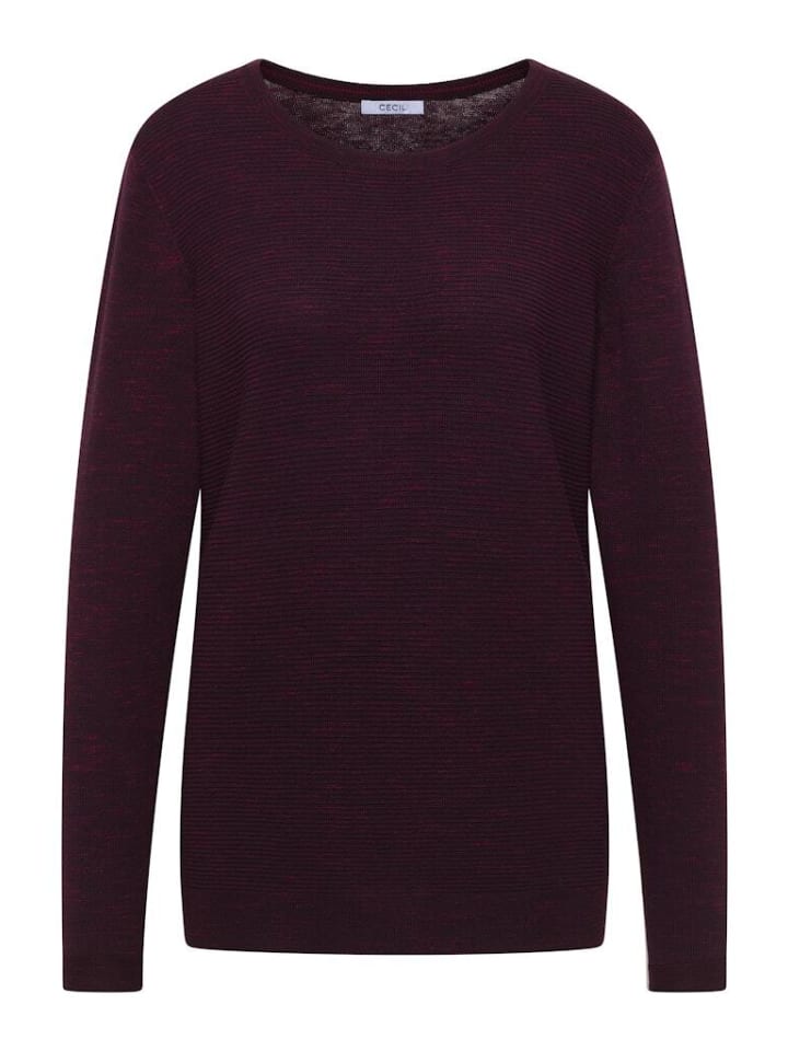 Свитер цвета баклажаново-красный меланж с вереском Cecil
Свитер цвета баклажаново-красный меланж с вереском Cecil