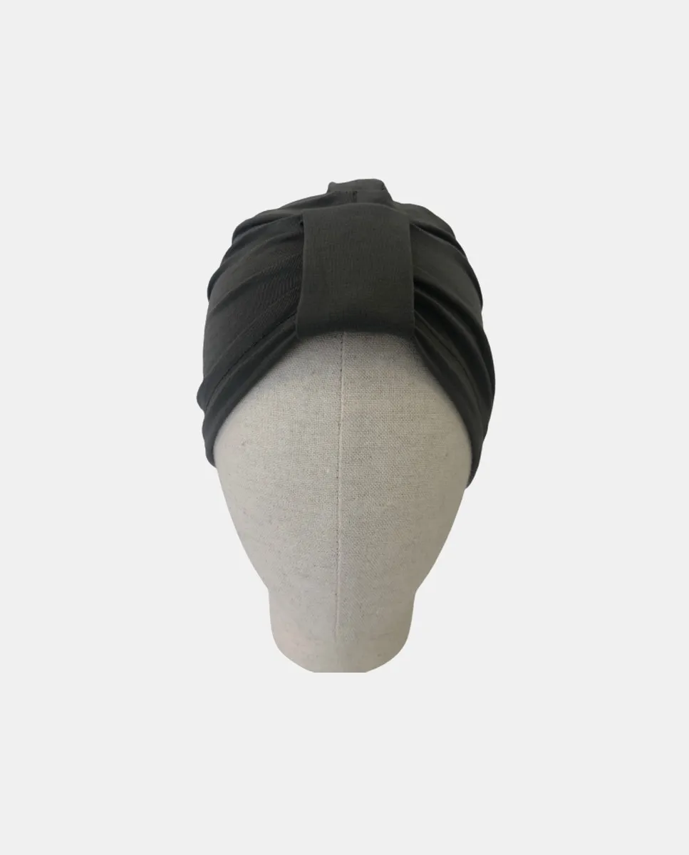 Темно-серый хлопковый тюрбан Belle Turban 
Темно-серый хлопковый тюрбан Belle Turban