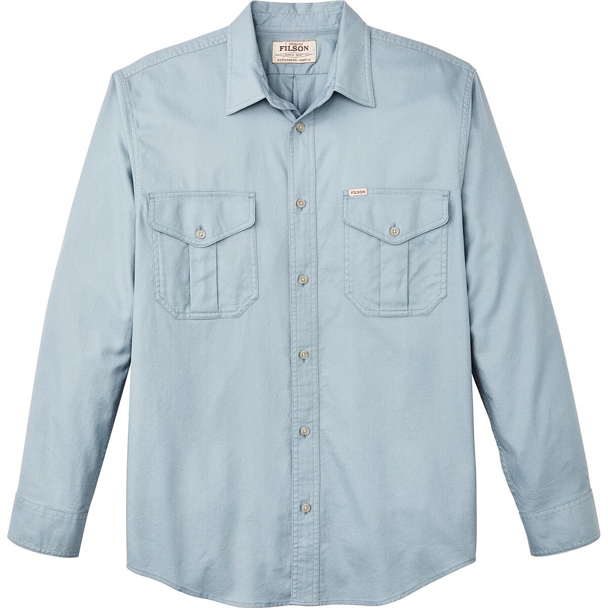 Легкая аляскинская рубашка гида Filson, голубой
Легкая аляскинская рубашка гида Filson, голубой