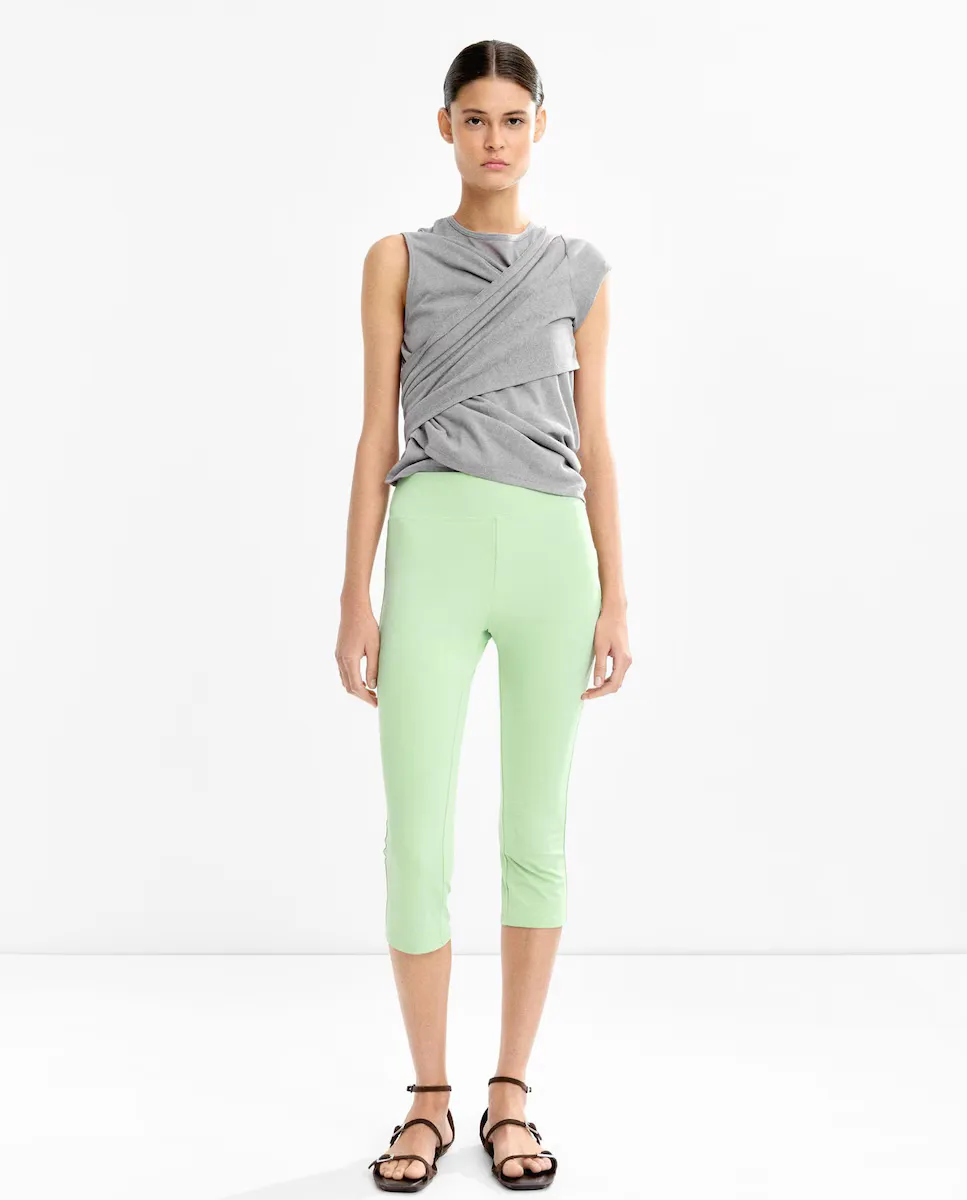 Женские приталенные леггинсы однотонного цвета Parfois, светло-зеленый
Женские приталенные леггинсы однотонного цвета Parfois, светло-зеленый