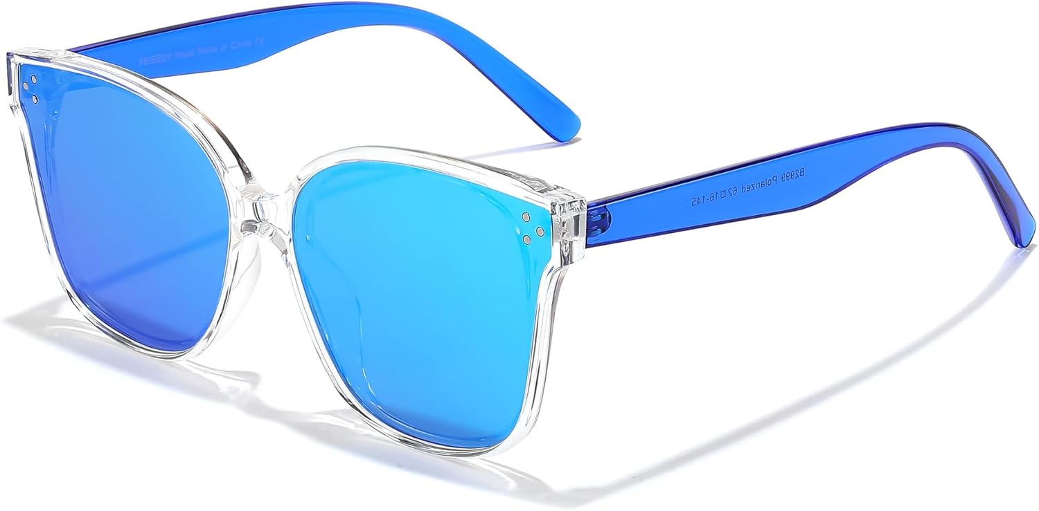Солнцезащитные очки FEISEDY увеличенного размера с поляризацией - защита UV400, квадратная форма, стильные солнцезащитные очки для активного отдыха и повседневной носки B2600, Transparent-blue
Солнцезащитные очки FEISEDY увеличенного размера с поляризацией - защита UV400, квадратная форма, стильные солнцезащитные очки для активного отдыха и повседневной носки B2600, Transparent-blue