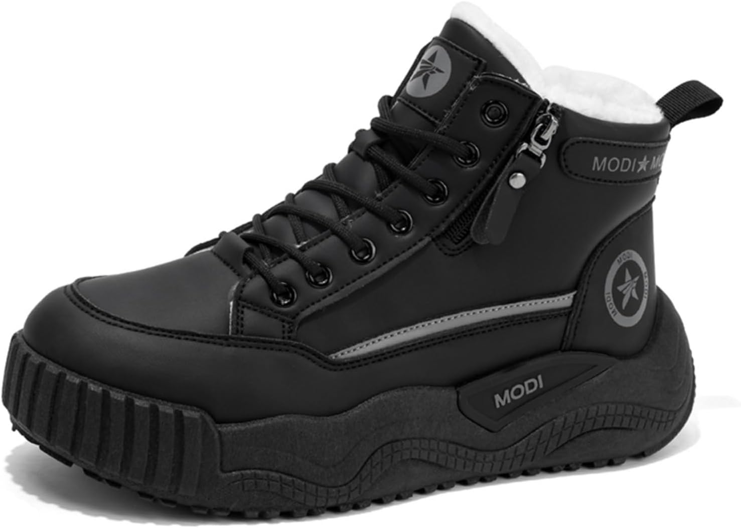 Мужские зимние ботинки средней высоты с флисовой подкладкой: двойная застежка (шнурки молния) Khwfjas, черный
Мужские зимние ботинки средней высоты с флисовой подкладкой: двойная застежка (шнурки молния) Khwfjas, черный