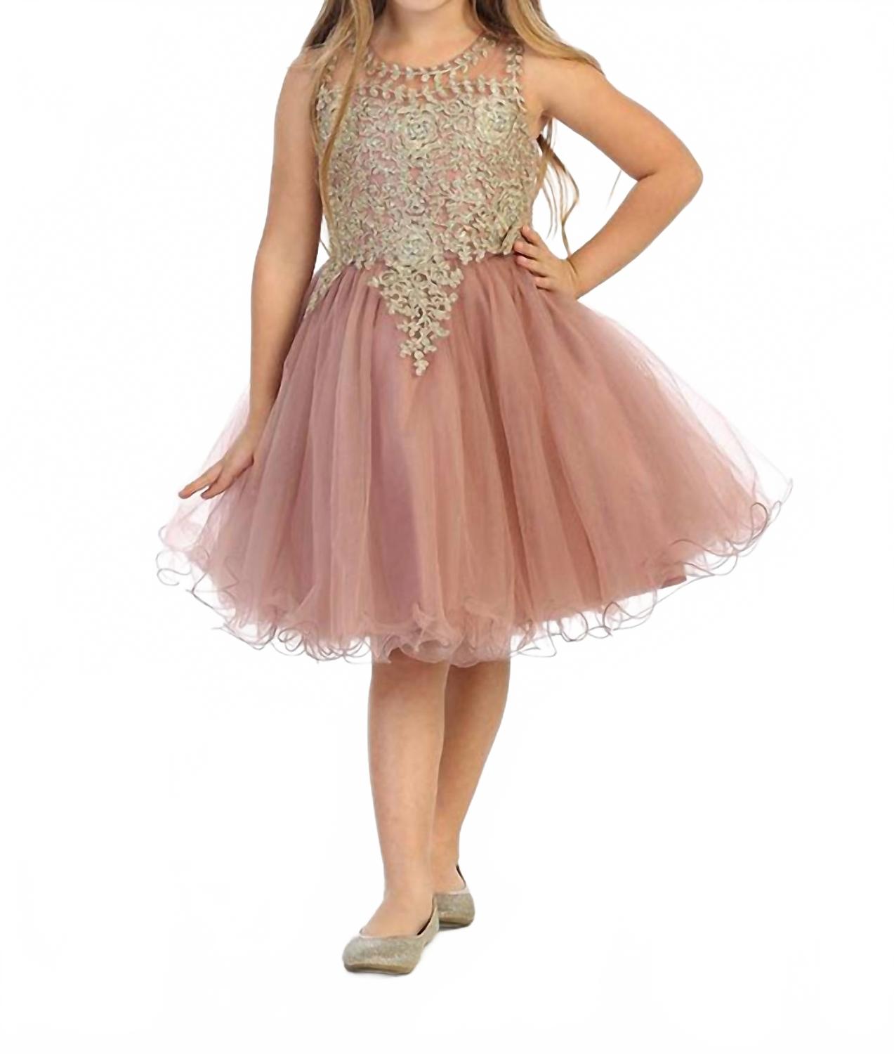 Золотое платье с переливающимся розовым бисером Bijan Kids, розовый
Золотое платье с переливающимся розовым бисером Bijan Kids, розовый