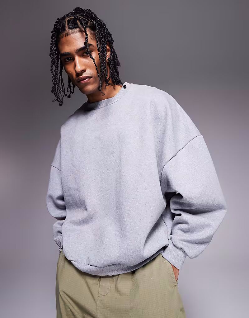 Толстовка ASOS DESIGN премиум-класса из плотной ткани экстремального размера плотностью 400 г/м² серого меланжевого цвета - LGREY
Толстовка ASOS DESIGN премиум-класса из плотной ткани экстремального размера плотностью 400 г/м² серого меланжевого цвета - LGREY