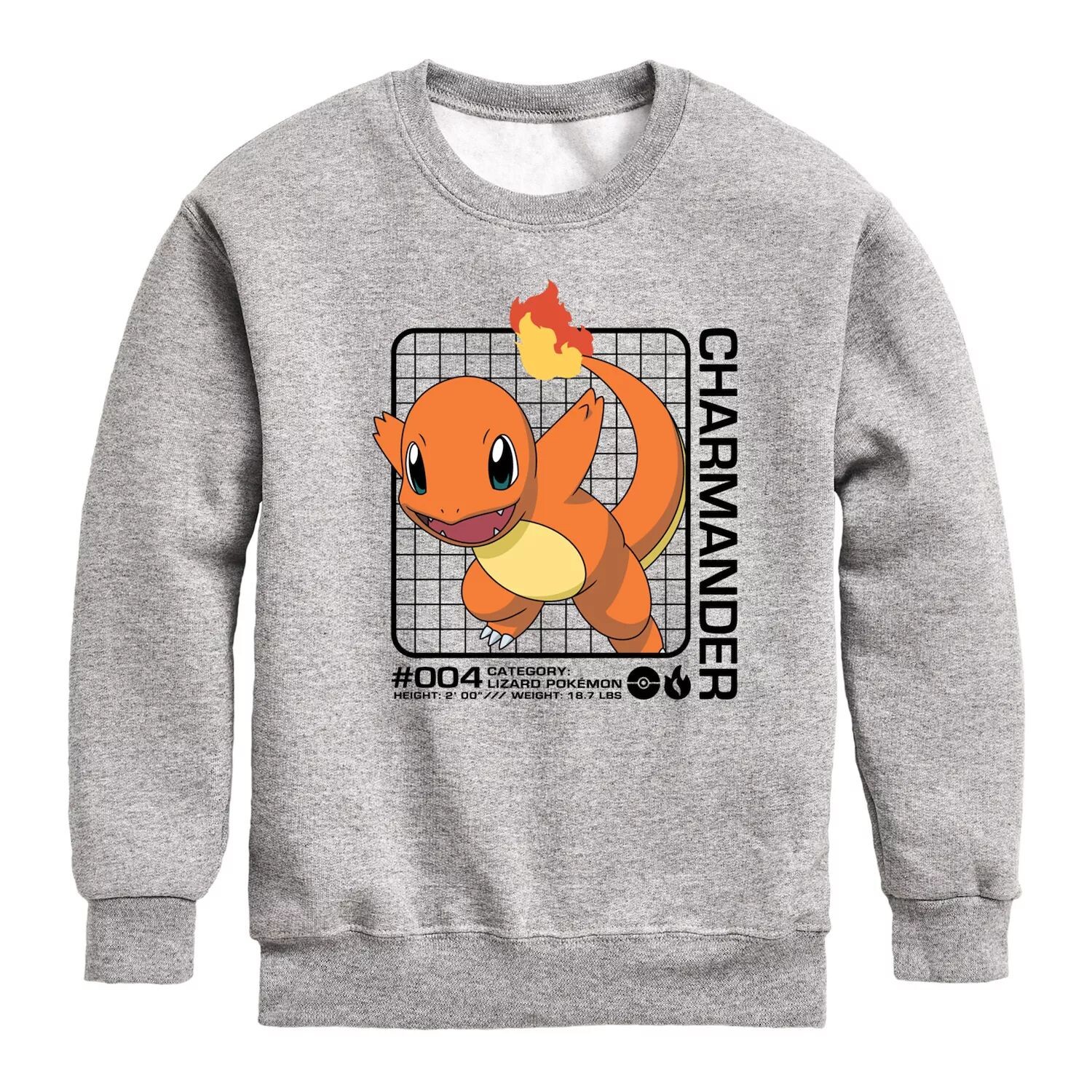 Флисовая толстовка с рисунком Pokemon Charmander Stats для мальчиков 8–20 лет Licensed Character, серый
Флисовая толстовка с рисунком Pokemon Charmander Stats для мальчиков 8–20 лет Licensed Character, серый
