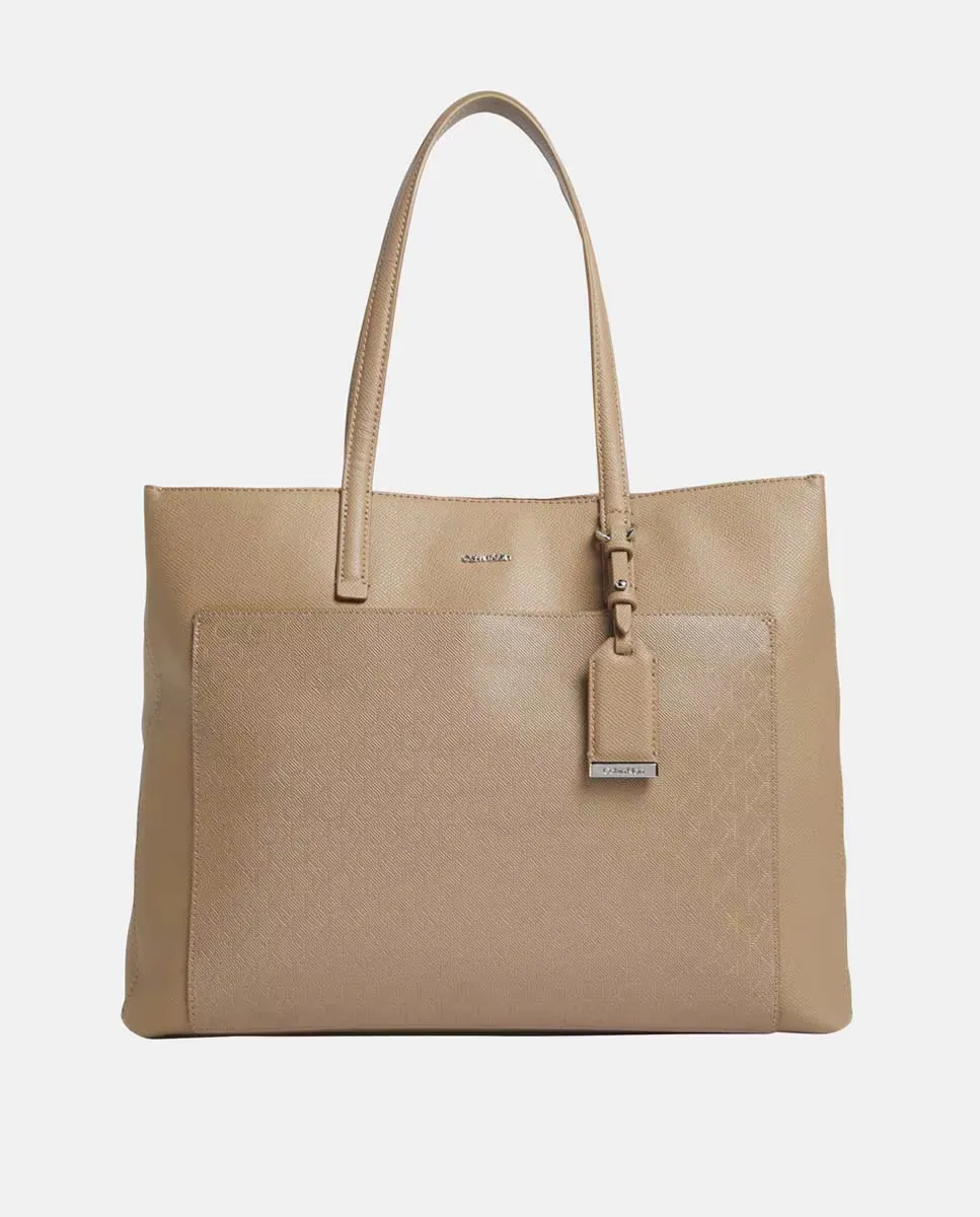 Женская сумка-шоппер с монограммой Calvin Klein, бежевый
Женская сумка-шоппер с монограммой Calvin Klein, бежевый