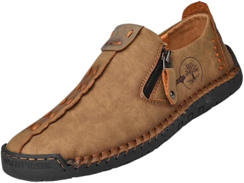 Мужские ретро-лоферы - с молнией, круглый носок, резиновая подошва, подходят как для повседневной носки, так и для официальных мероприятий Fmshi, хаки
Мужские ретро-лоферы - с молнией, круглый носок, резиновая подошва, подходят как для повседневной носки, так и для официальных мероприятий Fmshi, хаки