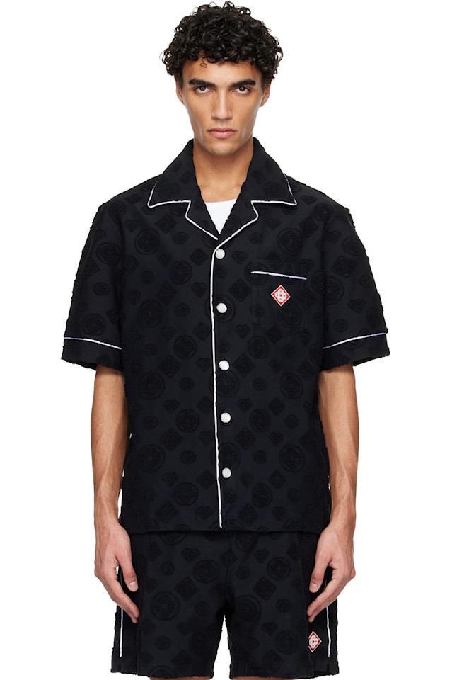 Рубашка с коротким рукавом из махровой ткани с монограммой Casablanca, черный
Рубашка с коротким рукавом из махровой ткани с монограммой Casablanca, черный