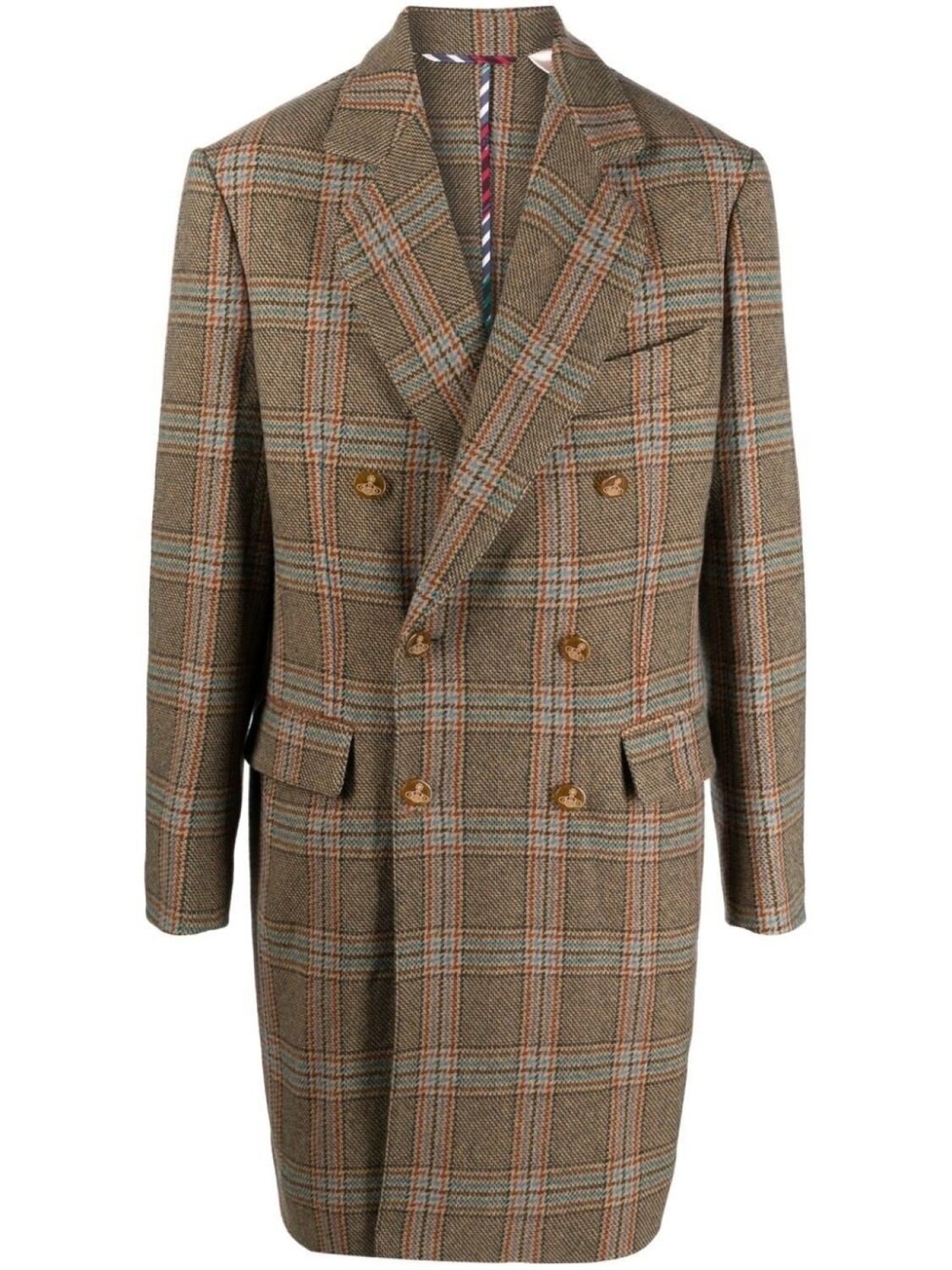 Vivienne Westwood двубортное пальто в клетку, серый
Vivienne Westwood двубортное пальто в клетку, серый