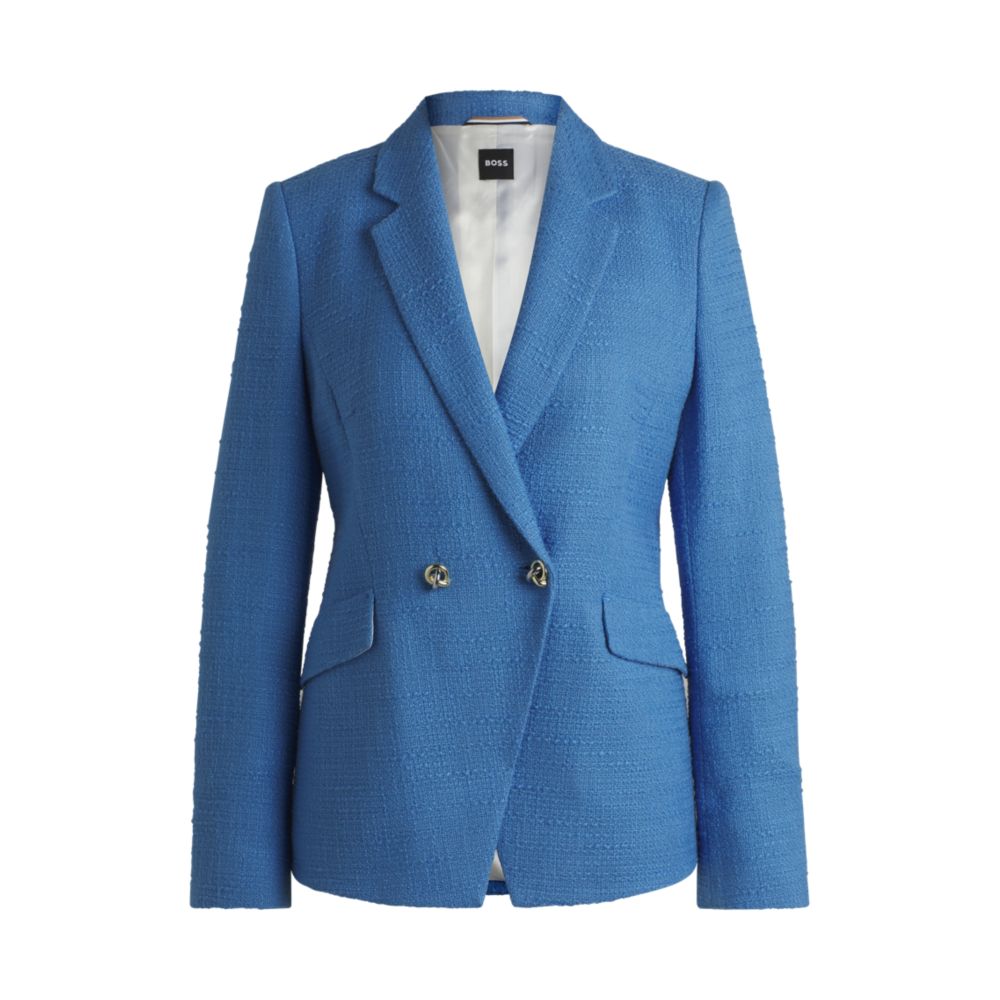 Приталенный блейзер из твида BOSS, синий
Приталенный блейзер из твида BOSS, синий