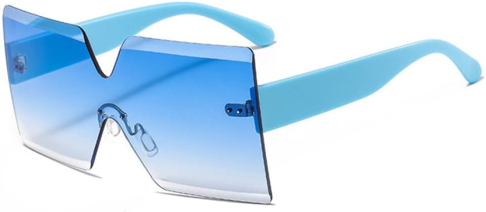 Женские солнцезащитные очки без оправы 2027 года, большие солнцезащитные очки с защитой от УФ-излучения UV400, модные очки для женщин с защитой от УФ-излучения UV400 MTZJH, Blue-blue
Женские солнцезащитные очки без оправы 2027 года, большие солнцезащитные очки с защитой от УФ-излучения UV400, модные очки для женщин с защитой от УФ-излучения UV400 MTZJH, Blue-blue