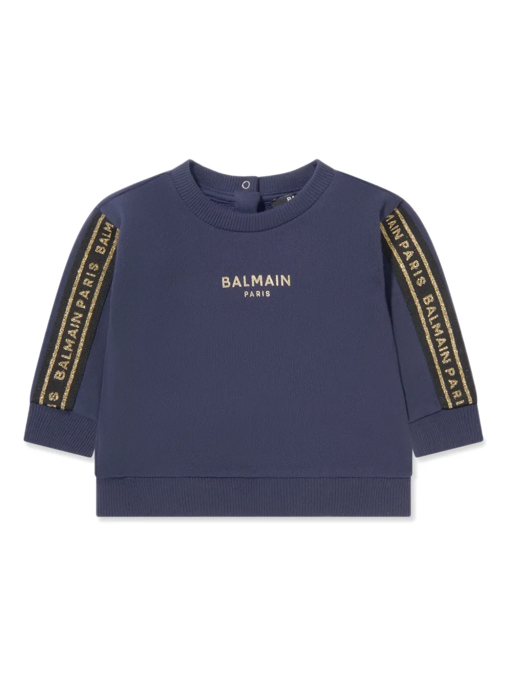 Хлопковый свитшот с принтом-логотипом Balmain Kids, синий
Хлопковый свитшот с принтом-логотипом Balmain Kids, синий