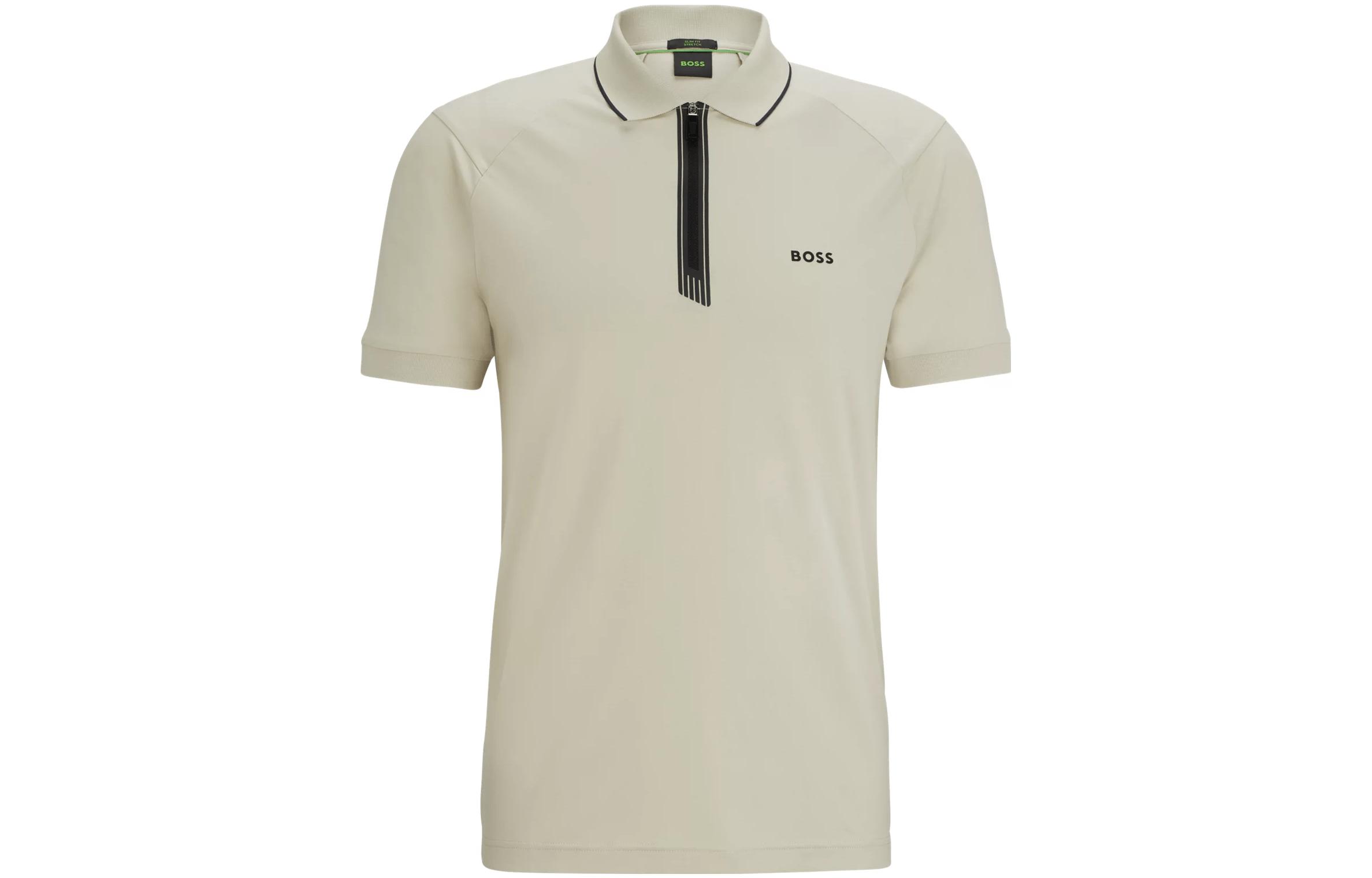 Хьюго Босс Поло с молнией на планке, стрейч, приталенный, бежевый
Хьюго Босс Поло с молнией на планке, стрейч, приталенный, бежевый