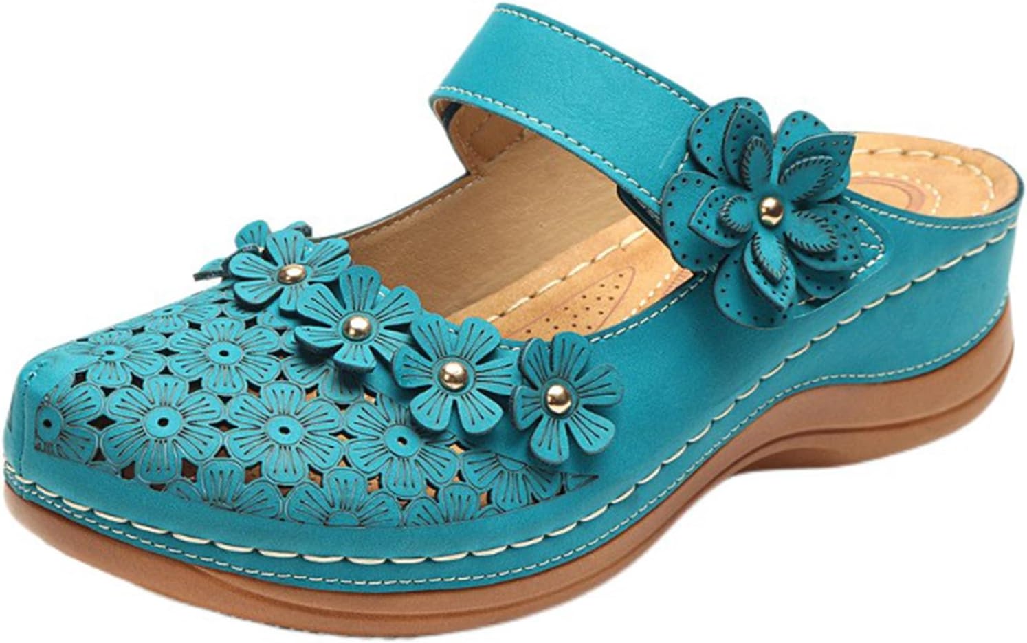 Женские сабо сандалии-мюли, удобные летние с цветами, на платформе, ортопедические сандалии, с круглым закрытым носком, прогулочные тапочки, с вырезами, дышащие, с ремешком на щиколотке Generic, небесно-голубой
Женские сабо сандалии-мюли, удобные летние с цветами, на платформе, ортопедические сандалии, с круглым закрытым носком, прогулочные тапочки, с вырезами, дышащие, с ремешком на щиколотке Generic, небесно-голубой