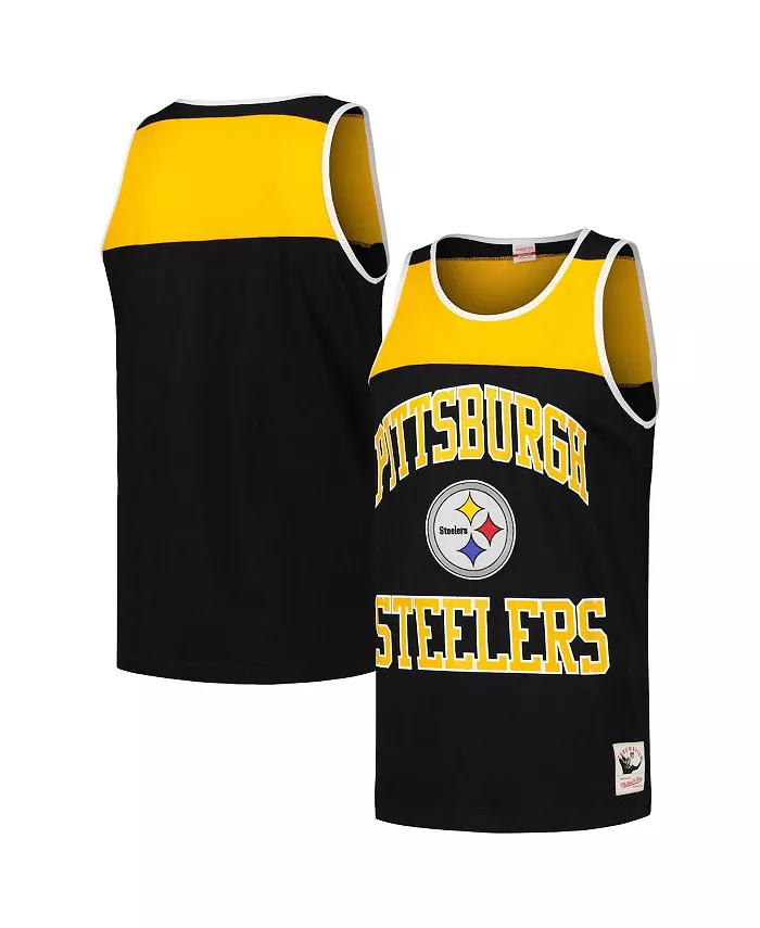 Мужская черно-золотая майка Pittsburgh Steelers Heritage с цветными блоками Mitchell & Ness
Мужская черно-золотая майка Pittsburgh Steelers Heritage с цветными блоками Mitchell & Ness