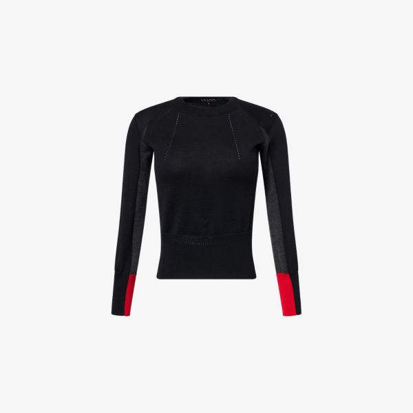 Вязаный шерстяной джемпер Shiro Sakai с круглым вырезом, черный
Вязаный шерстяной джемпер Shiro Sakai с круглым вырезом, черный