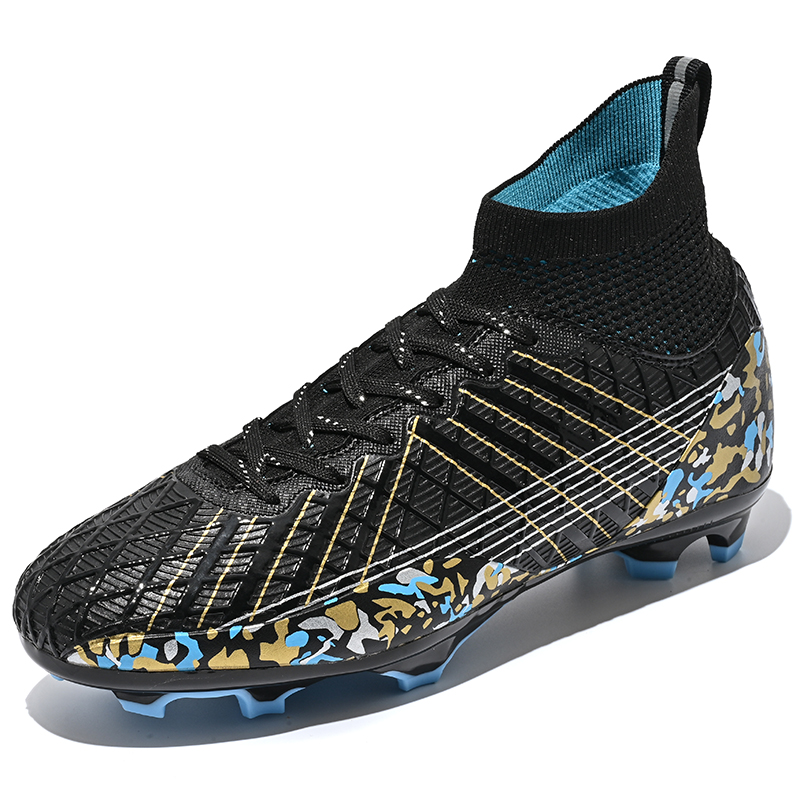 Kuding Унисекс футбольные бутсы хай-топ белый/аква/черный - черный, цвет Black
Kuding Унисекс футбольные бутсы хай-топ белый/аква/черный - черный, цвет Black