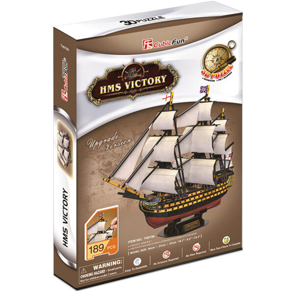 Cubic Fun, 3D пазл Парусник HMS Victory
Cubic Fun, 3D пазл Парусник HMS Victory