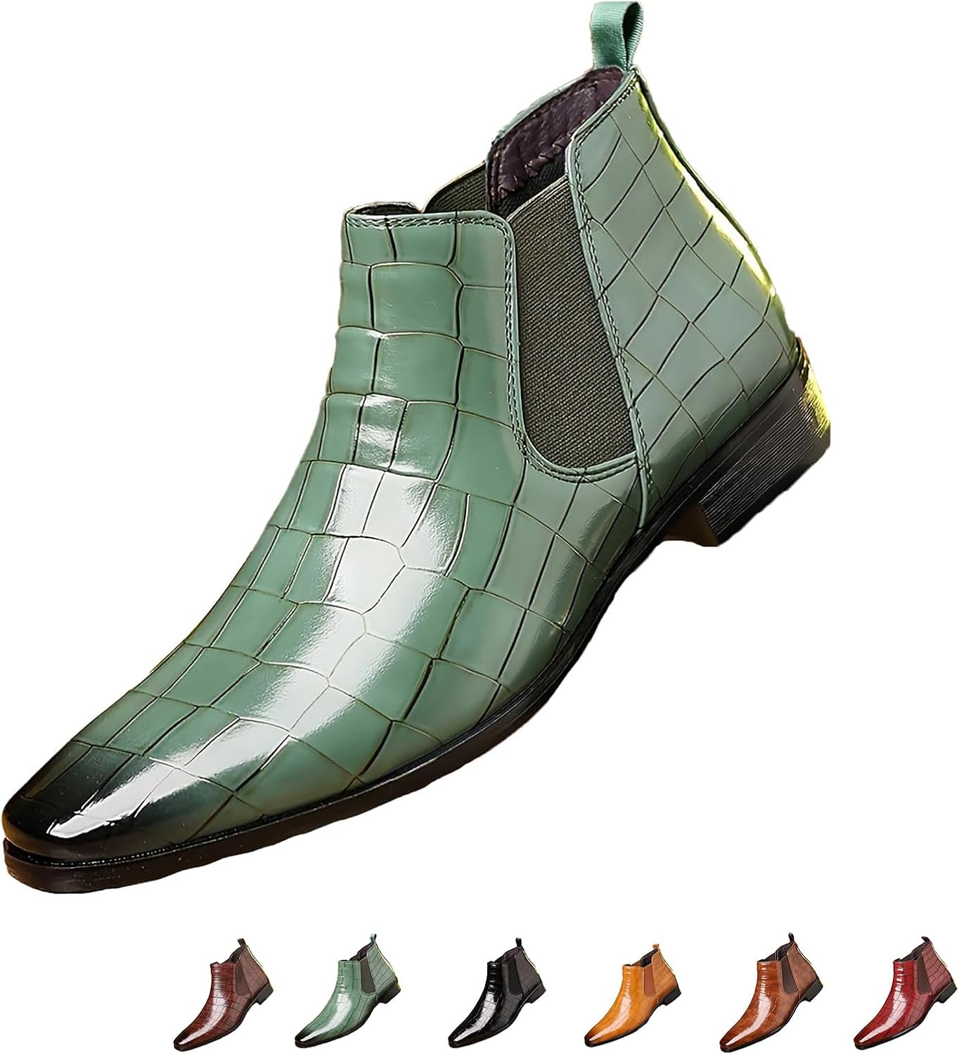 Мужские кожаные слипоны Челси с принтом Удобные кожаные слипоны на щиколотку Бизнес-кэжуал ботинки на щиколотку Generic, зеленый
Мужские кожаные слипоны Челси с принтом Удобные кожаные слипоны на щиколотку Бизнес-кэжуал ботинки на щиколотку Generic, зеленый