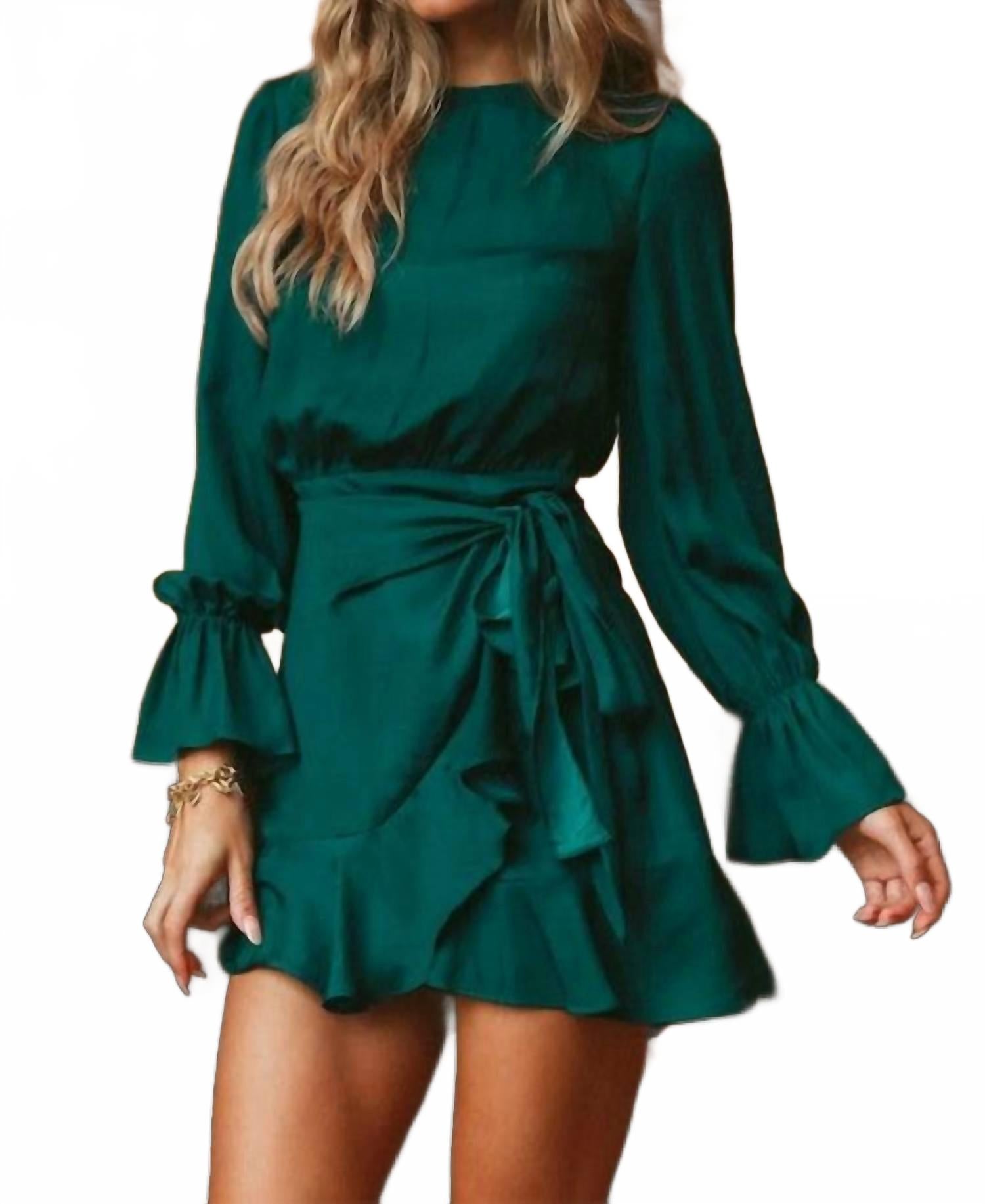 Платье-мини Delaney с длинными рукавами и завязками в зеленом цвете One & Only
Платье-мини Delaney с длинными рукавами и завязками в зеленом цвете One & Only