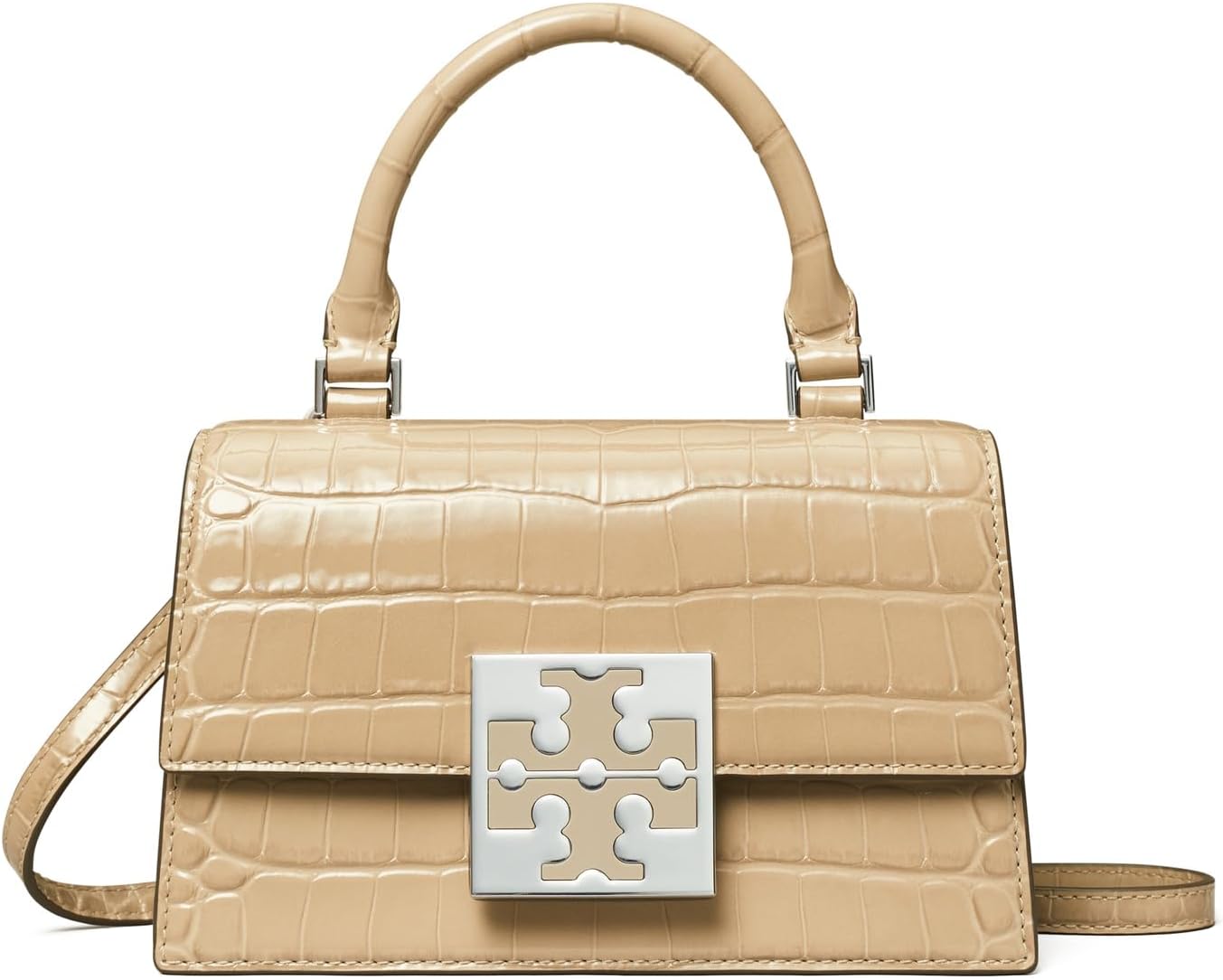 Сумка кросс-боди Tory Burch Bon Bon Croc Embossed Mini Top-Handle Bag, серо-коричневый
Сумка кросс-боди Tory Burch Bon Bon Croc Embossed Mini Top-Handle Bag, серо-коричневый