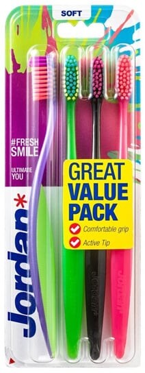 Мягкая зубная щетка Jordan Ultimate You — смесь цветов, 1 упаковка — 4 шт.
Мягкая зубная щетка Jordan Ultimate You — смесь цветов, 1 упаковка — 4 шт.