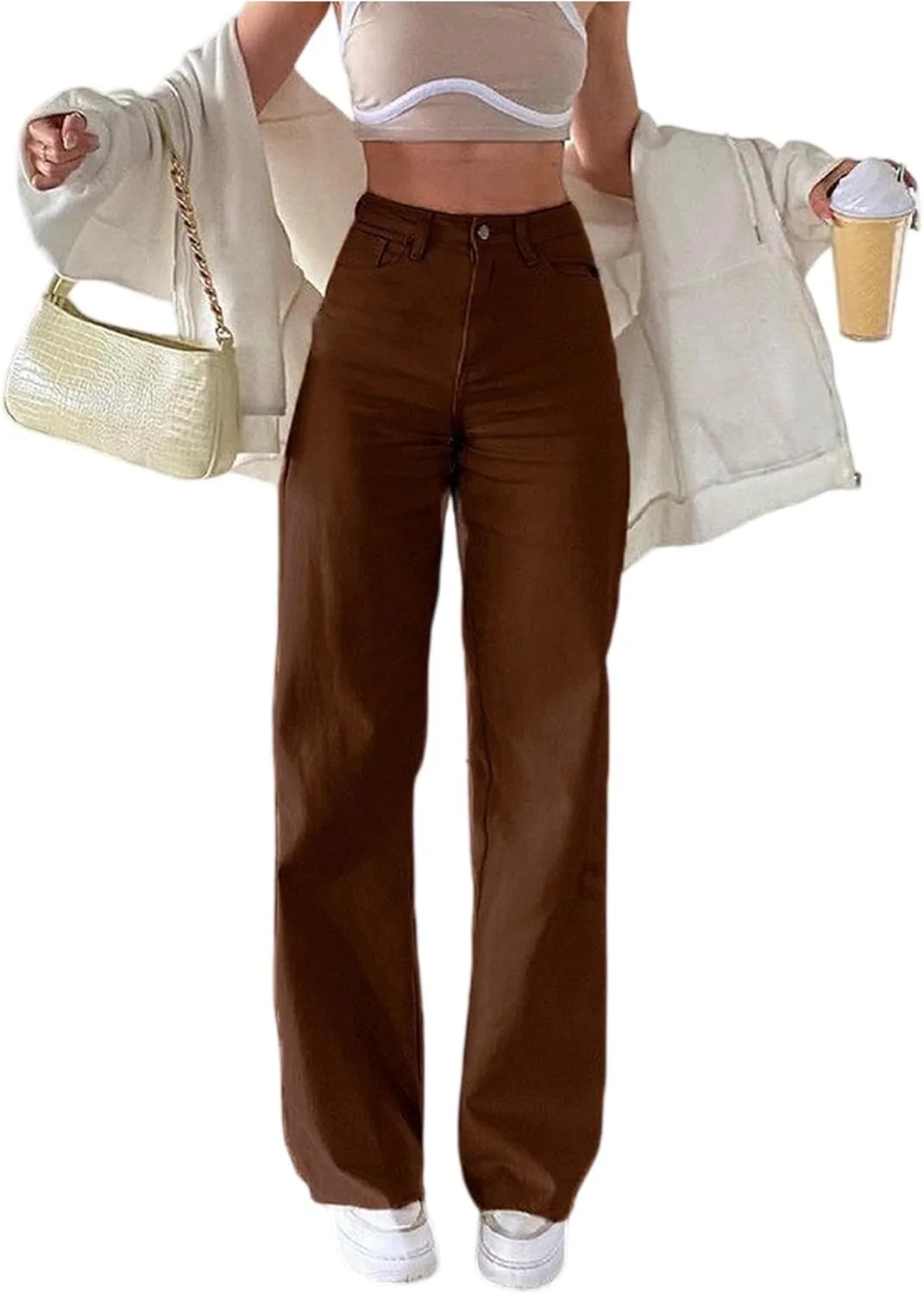 Джинсы женские High Waist Wide Leg, Casual, Loose Fit lopmou
Джинсы женские High Waist Wide Leg, Casual, Loose Fit lopmou