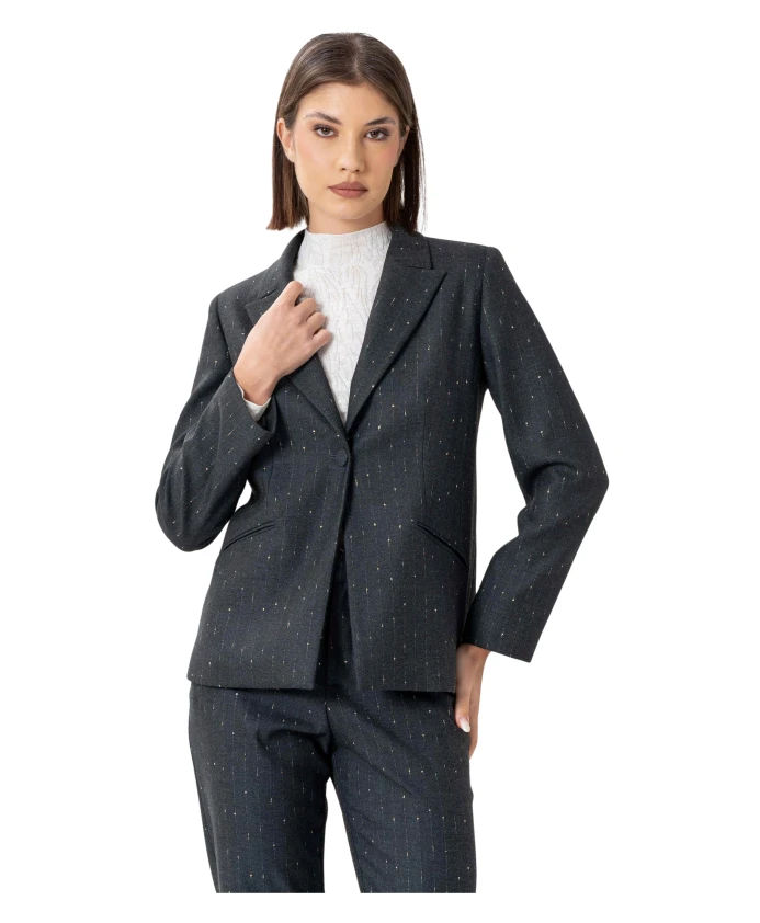 Элегантный пиджак с блестками Kocca, серый
Элегантный пиджак с блестками Kocca, серый