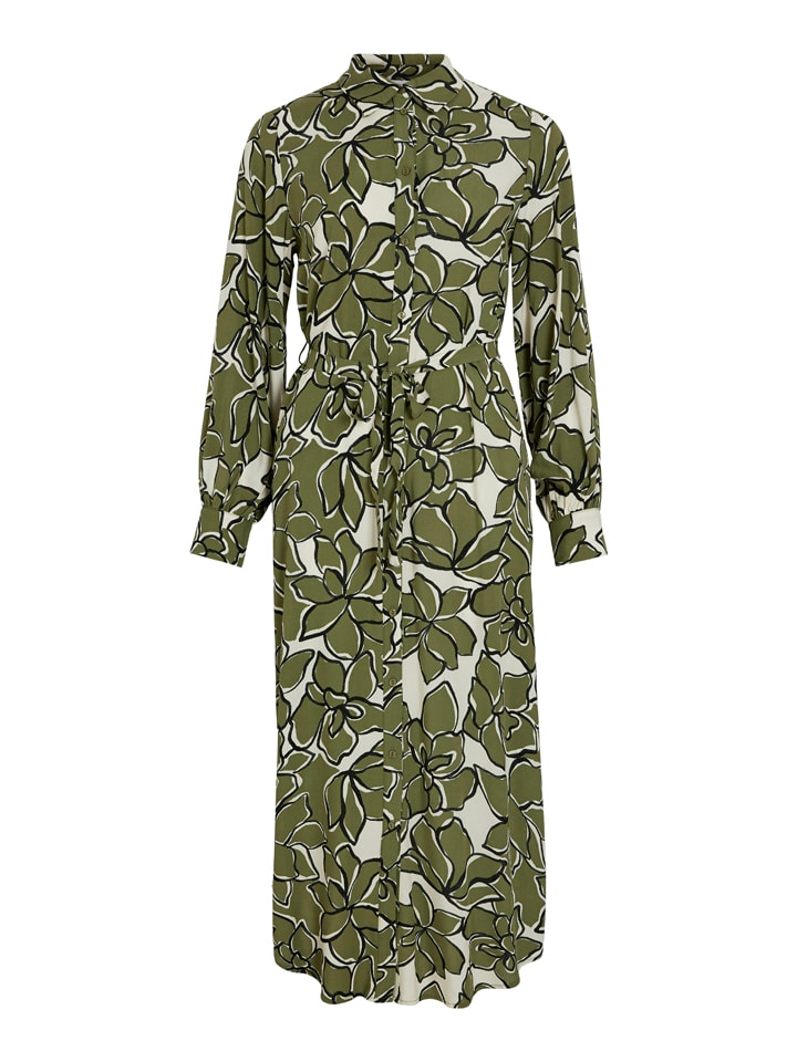 Платье Vila, цвет khaki/creme 
Платье Vila, цвет khaki/creme