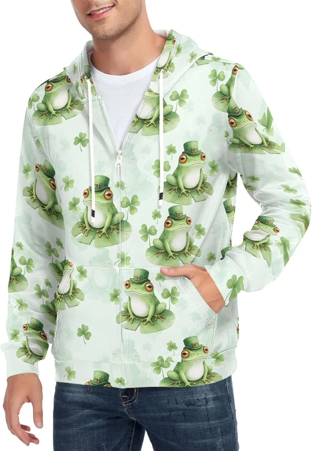 Мужская толстовка с капюшоном Full Zip Frog с карманом CUPADA
Мужская толстовка с капюшоном Full Zip Frog с карманом CUPADA