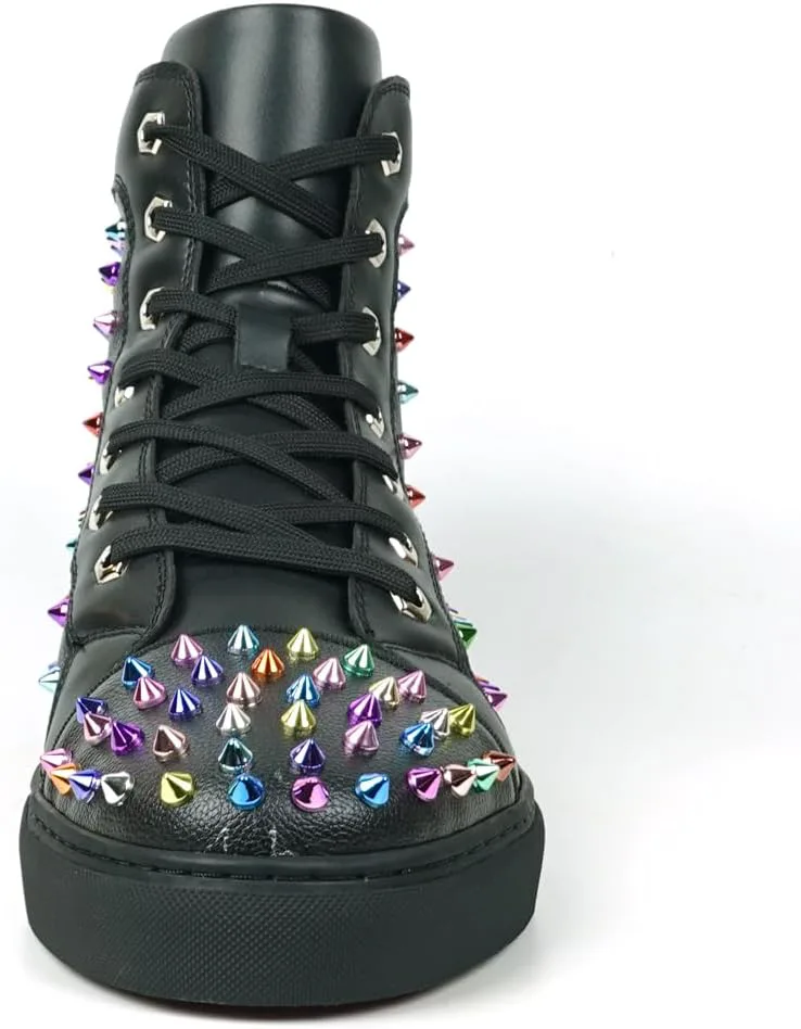 Fiesso от Aureio Garcia FI-2430 черные кожаные кроссовки с разноцветными шипами и шнуровкой, высокие Fiesso by Aurelio Garcia, черный
Fiesso от Aureio Garcia FI-2430 черные кожаные кроссовки с разноцветными шипами и шнуровкой, высокие Fiesso by Aurelio Garcia, черный