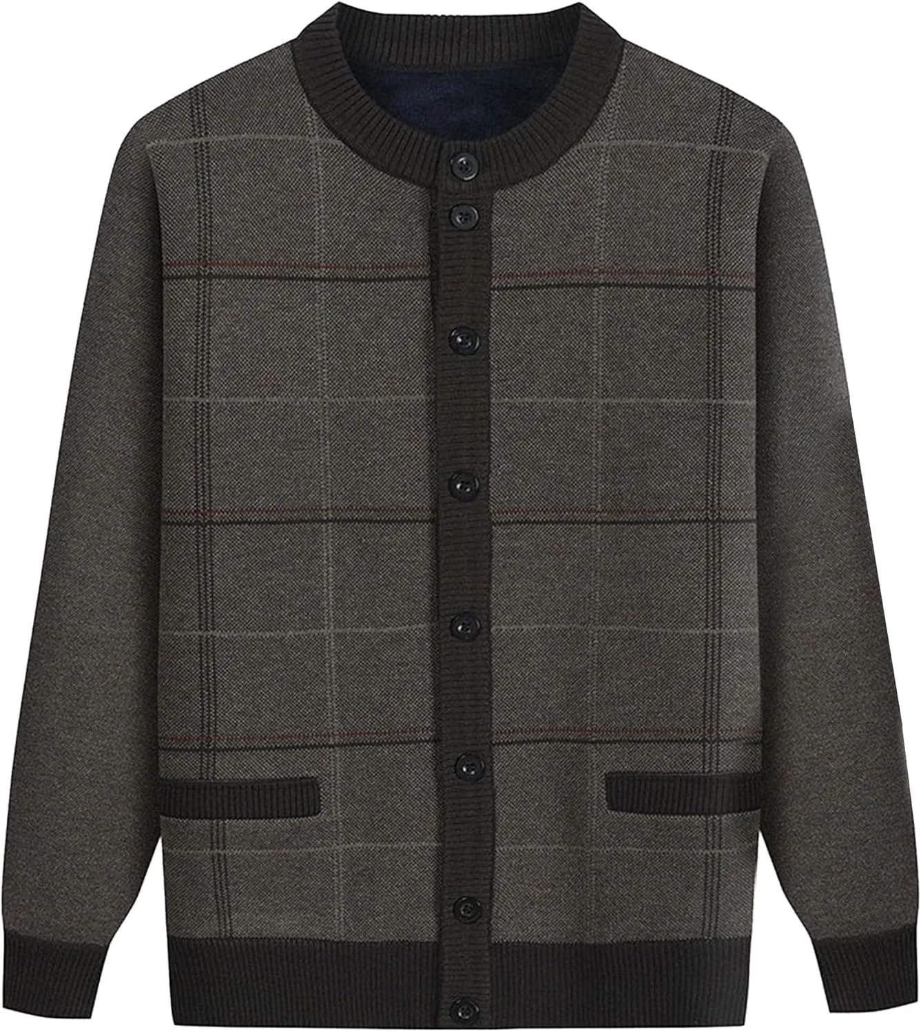 Мужской кардиган с воротником-стойкой и карманами
Мужской кардиган с воротником-стойкой и карманами