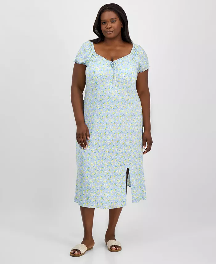 Модное платье миди с пышными рукавами больших размеров Madden Girl, синий
Модное платье миди с пышными рукавами больших размеров Madden Girl, синий