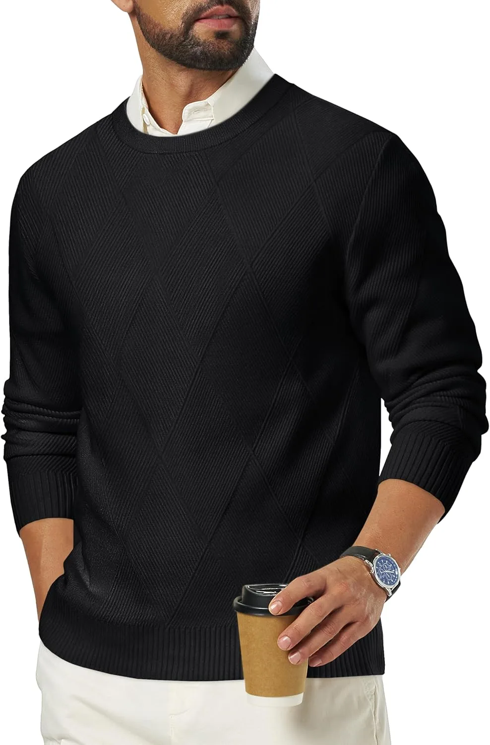 Tacvasen мужской свитер с косой вязкой
Tacvasen мужской свитер с косой вязкой