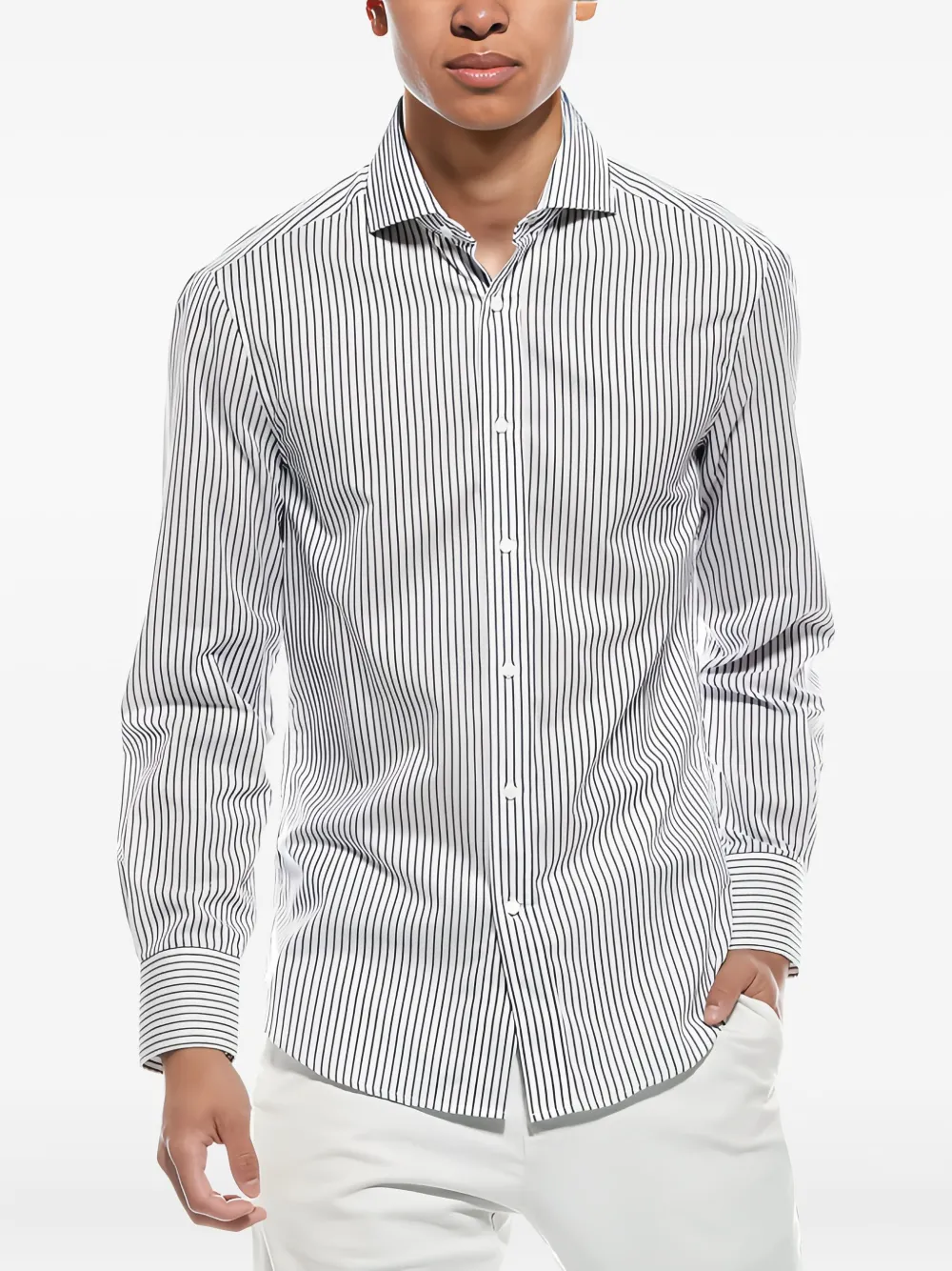 Рубашка в тонкую полоску Brunello Cucinelli, синий
Рубашка в тонкую полоску Brunello Cucinelli, синий