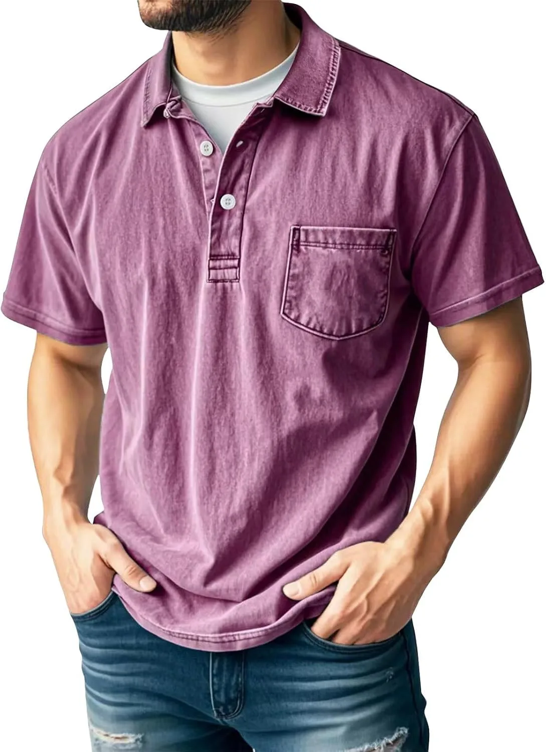 Винтажная футболка-поло для мужчин, свободный крой, легкая Thatrich
Винтажная футболка-поло для мужчин, свободный крой, легкая Thatrich