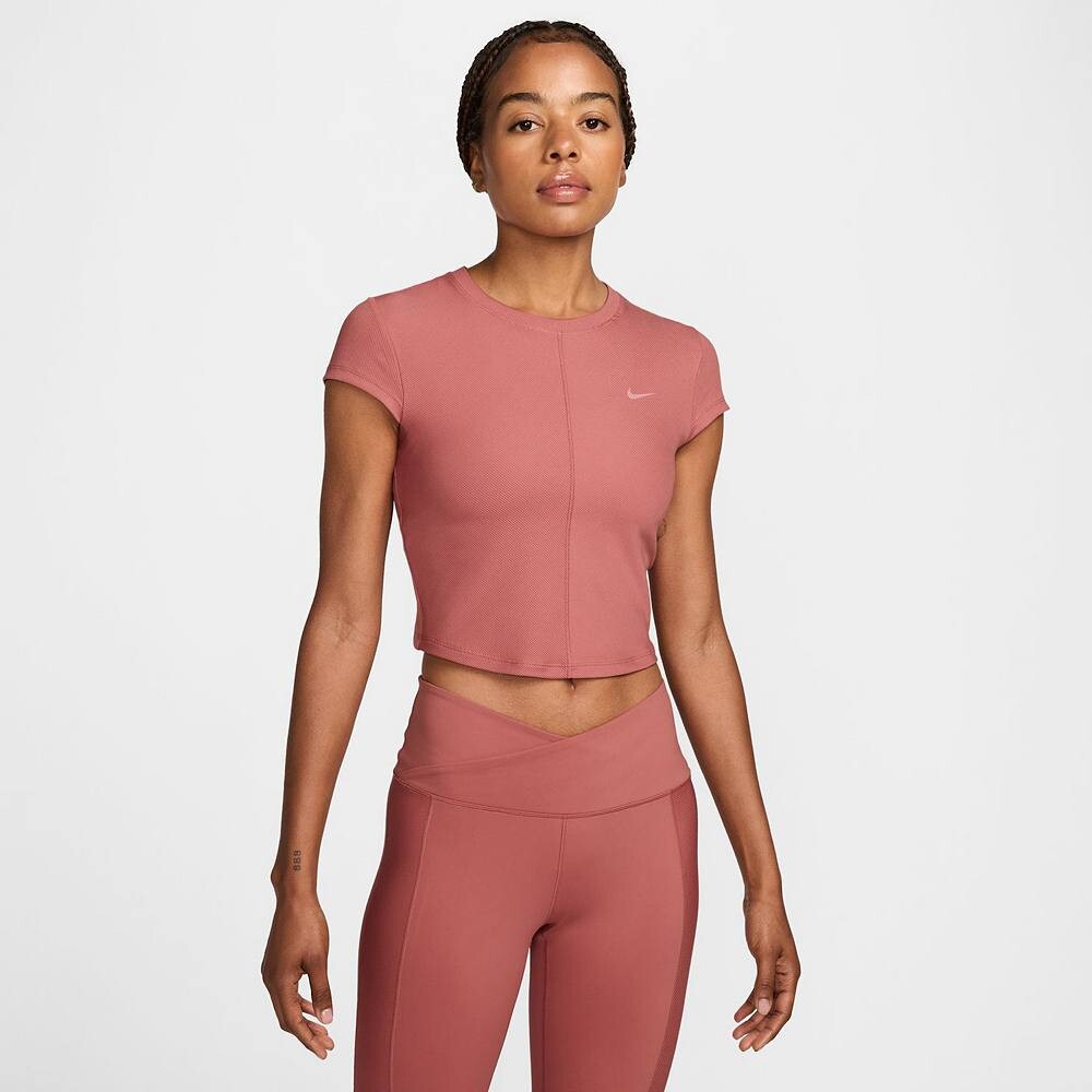 Женский топ Nike One в рубчик с короткими рукавами, цвет Canyon Pink
Женский топ Nike One в рубчик с короткими рукавами, цвет Canyon Pink