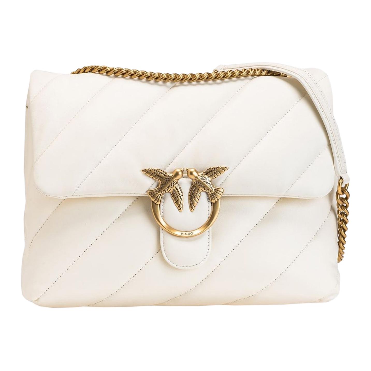 PINKO Белая женская сумка через плечо из овчины
PINKO Белая женская сумка через плечо из овчины