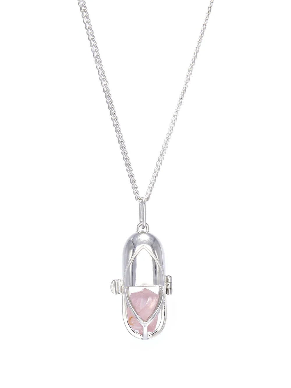 Колье с подвеской и кристаллом Capsule Eleven, серебяный 
Колье с подвеской и кристаллом Capsule Eleven, серебяный