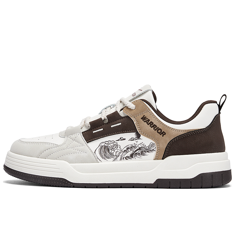 Износостойкие и легкие низкие скейтерские кроссовки Warrior мужские бежево-темно-коричневые
Износостойкие и легкие низкие скейтерские кроссовки Warrior мужские бежево-темно-коричневые