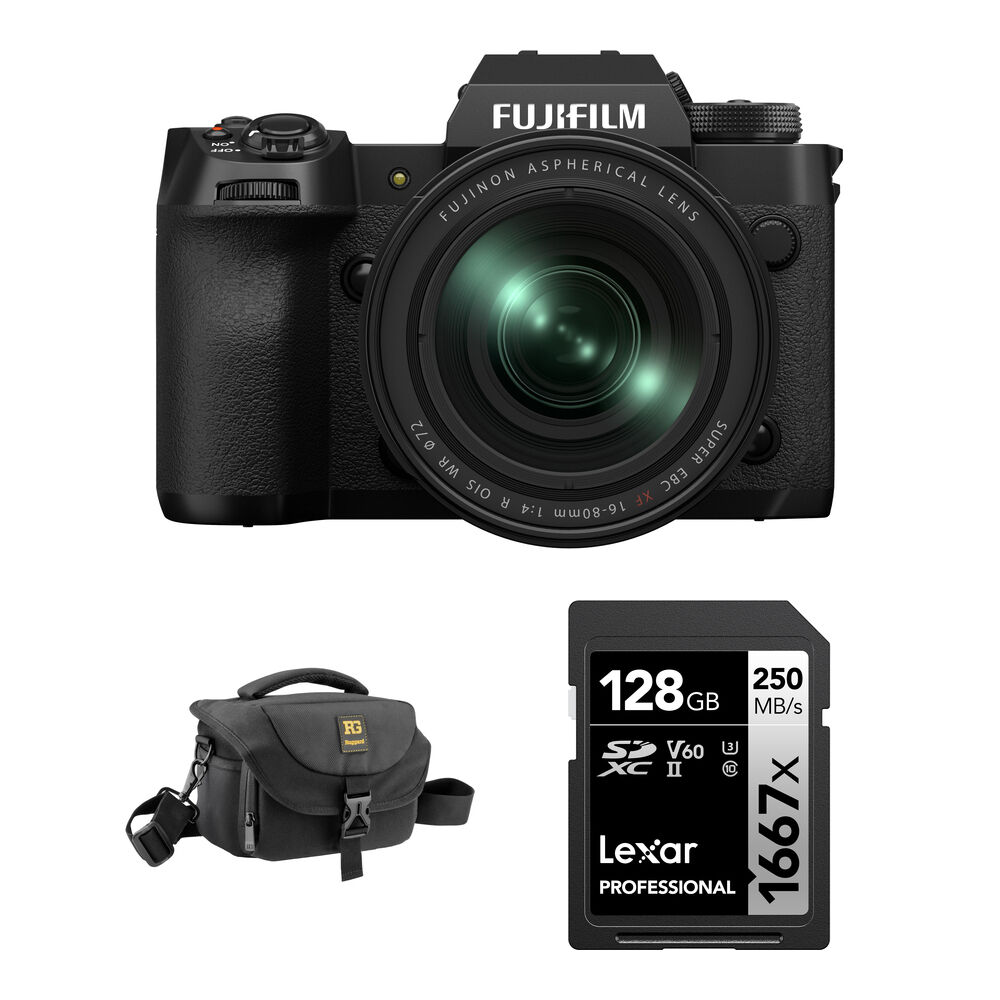 Беззеркальная камера FUJIFILM X-H2 Mirrorless Camera with 16-80mm f/4 Lens and Basic
Беззеркальная камера FUJIFILM X-H2 Mirrorless Camera with 16-80mm f/4 Lens and Basic