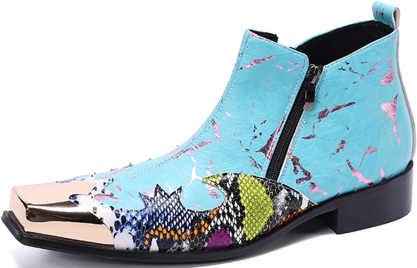 Мужские повседневные ботинки Chelsea Santimon - настоящая кожаная ковбойская обувь до щиколотки с металлическим квадратным носком и двойной молнией для свадьбы, вечеринки и дискотеки, бирюзовый
Мужские повседневные ботинки Chelsea Santimon - настоящая кожаная ковбойская обувь до щиколотки с металлическим квадратным носком и двойной молнией для свадьбы, вечеринки и дискотеки, бирюзовый